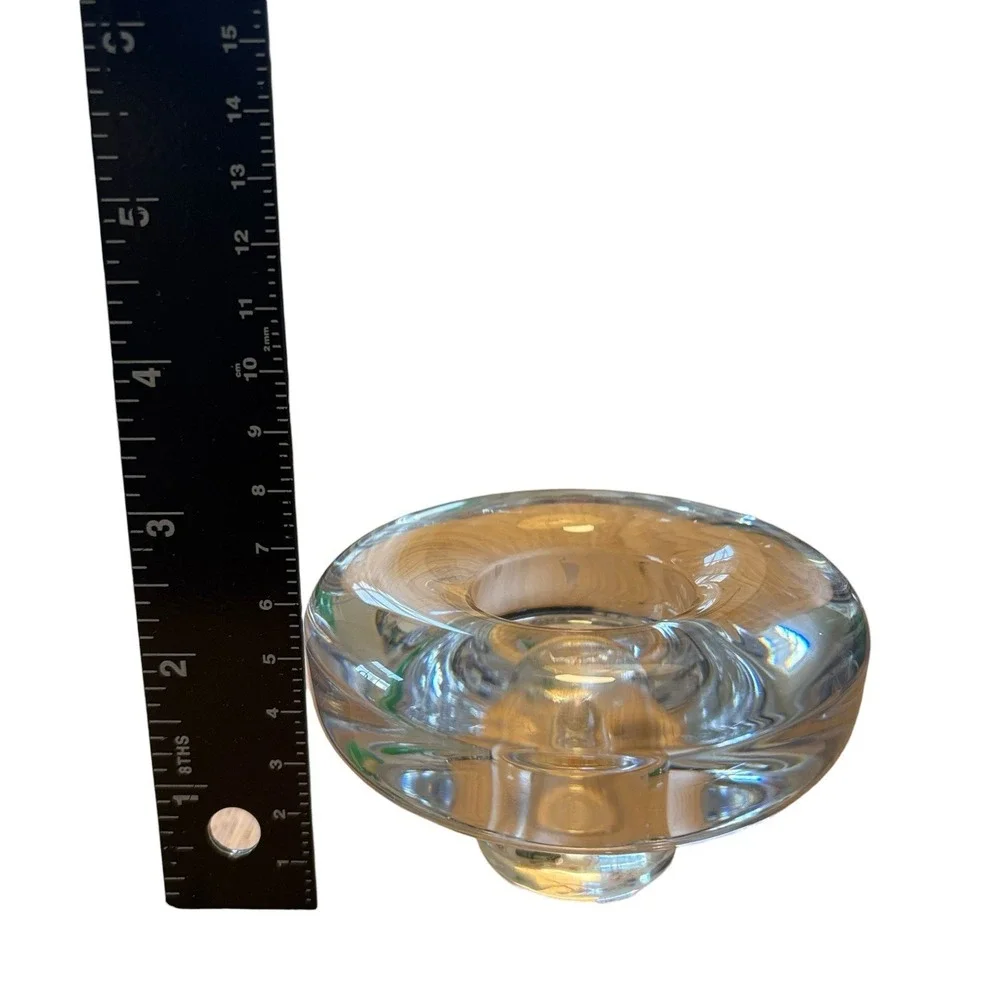 Dansk Mid Century Modern Crystal‎ Votive Taper Candle Holder